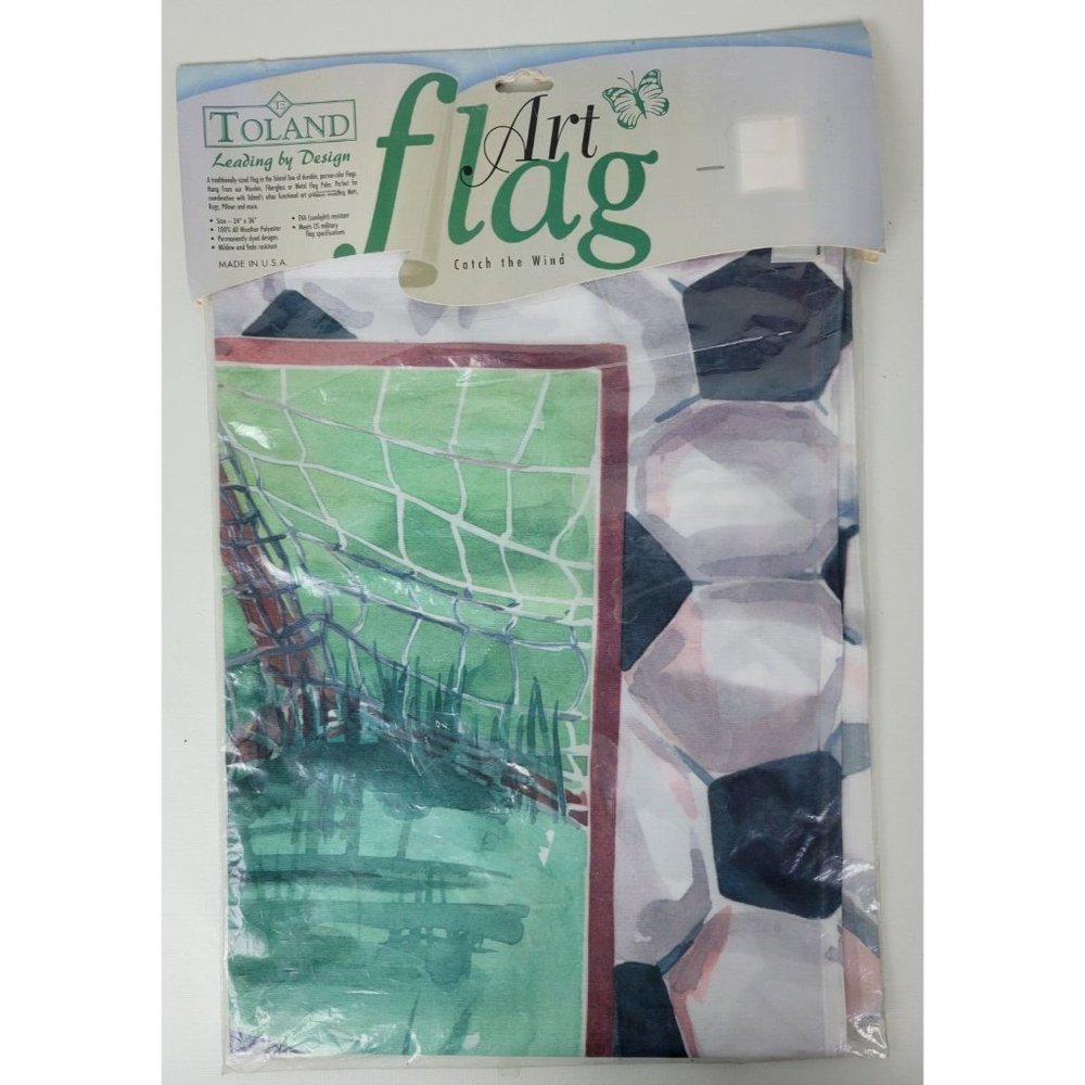 NIP Toland Art Yard‎ Garden Flag Soccer Football Goal 24x36
